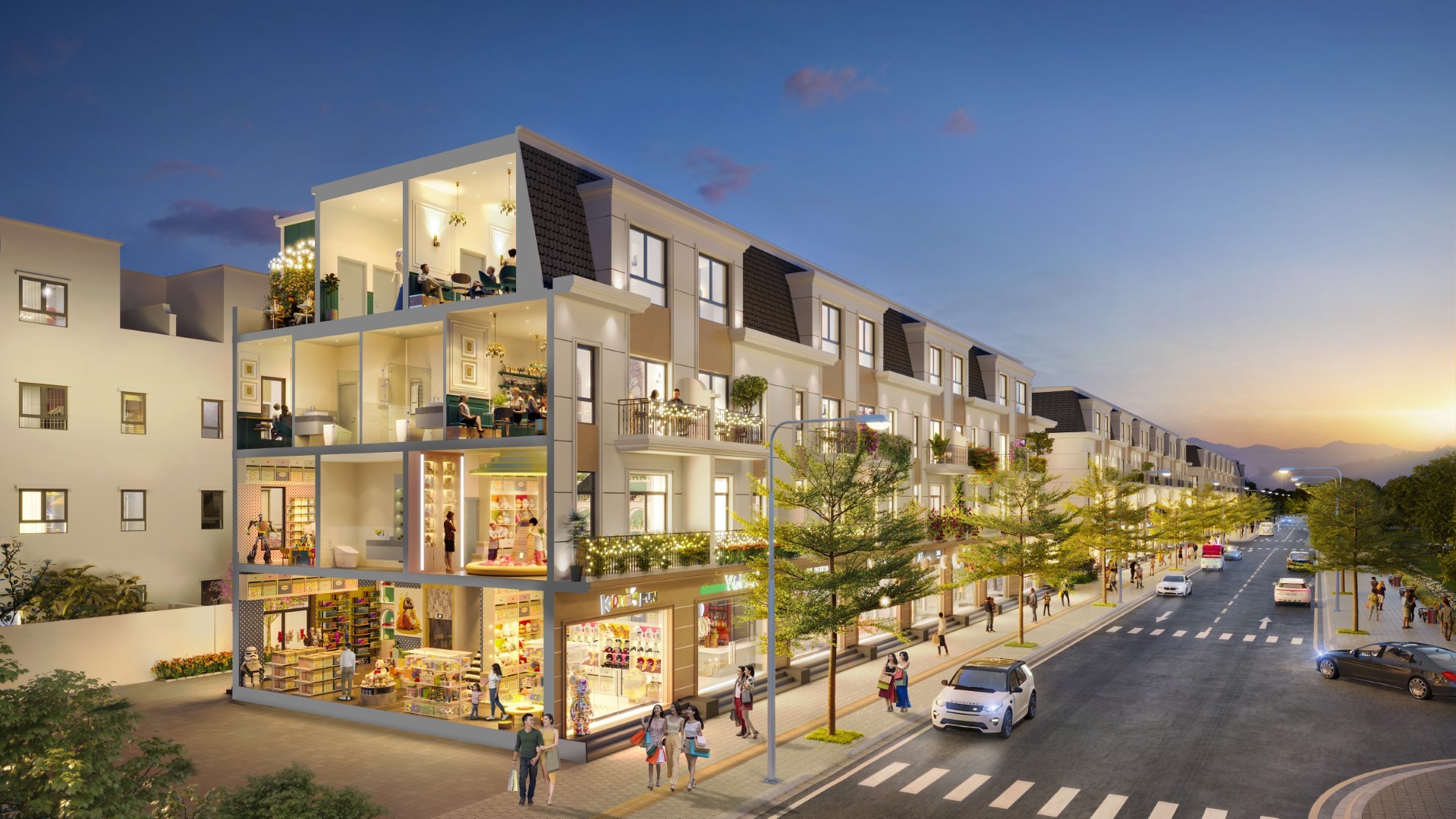 PC21 Mat cat Shophouse PA1_Mặt cắt